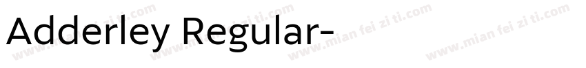 Adderley Regular字体转换